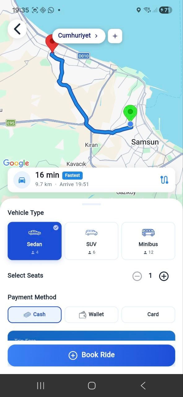 Choose vehicle & pay