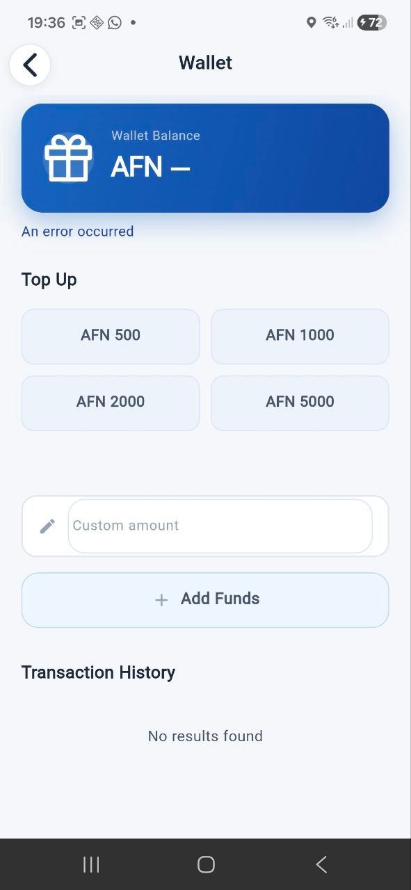 In-app wallet